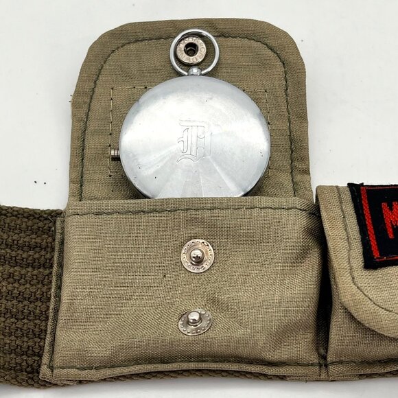 Vintage Survival Belt Compass Matches Knife Pouches Canvas Nylon Tactical Compas - Picture 6 of 16